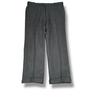 Holland & Sherry Gray Wool Trousers Dress Pants Men's 40 X 30 Classic Formal